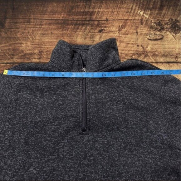 Old Navy Fleece‎ Sweater 1/4 Zip Mock Neck Sweatshirt Charcoal Grey Small - Picture 7 of 10